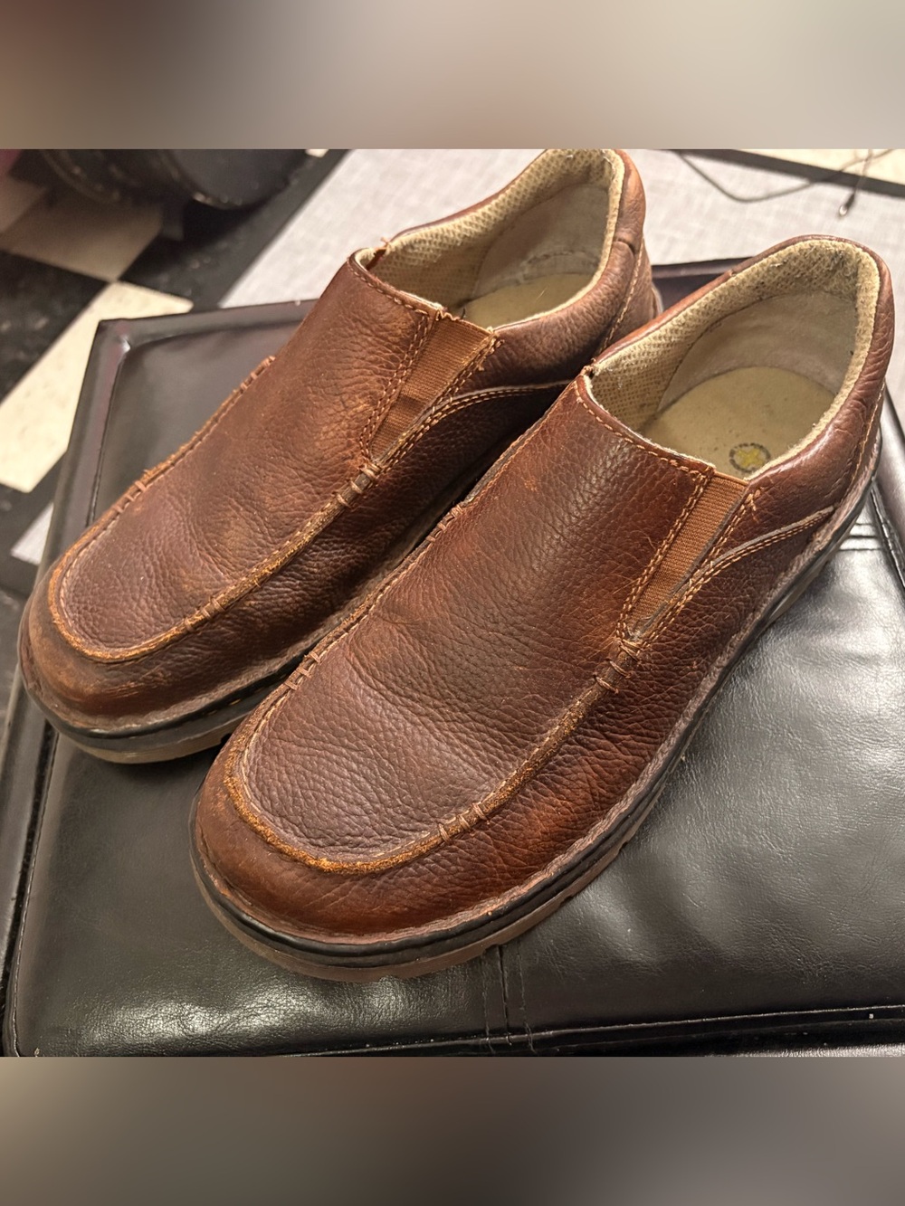 Dr. Martens “Stephen” Brown Leather Slip-On Loafers